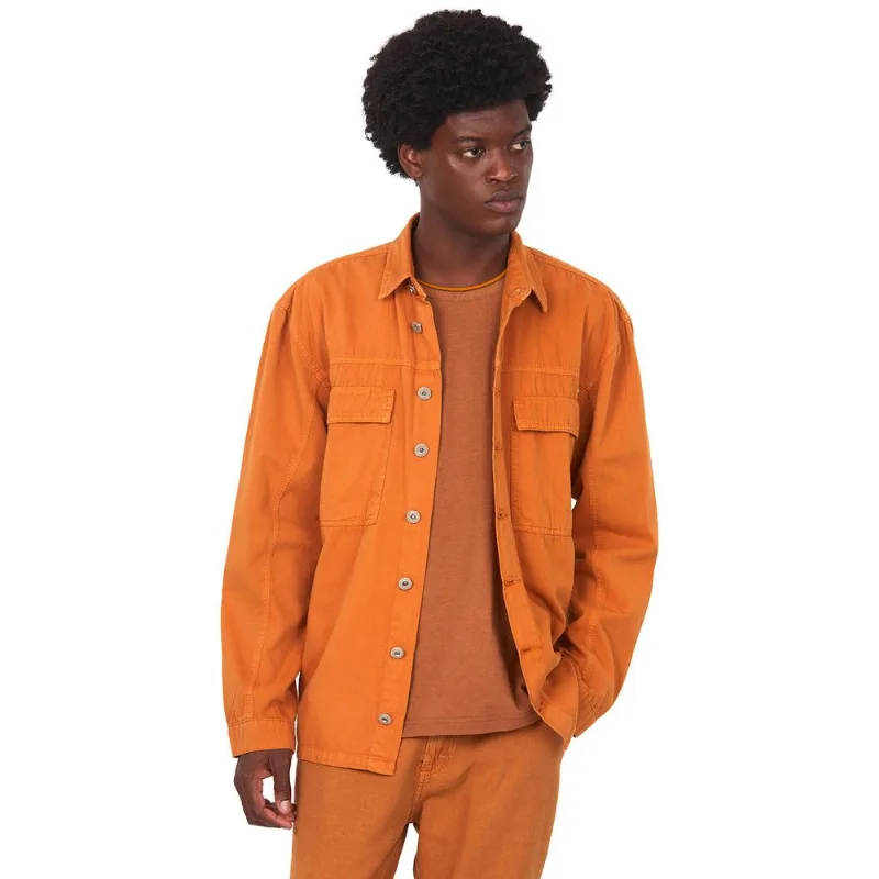 Jaqueta Masculina Sarja Overshirt Polo Wear Marrom Médio G