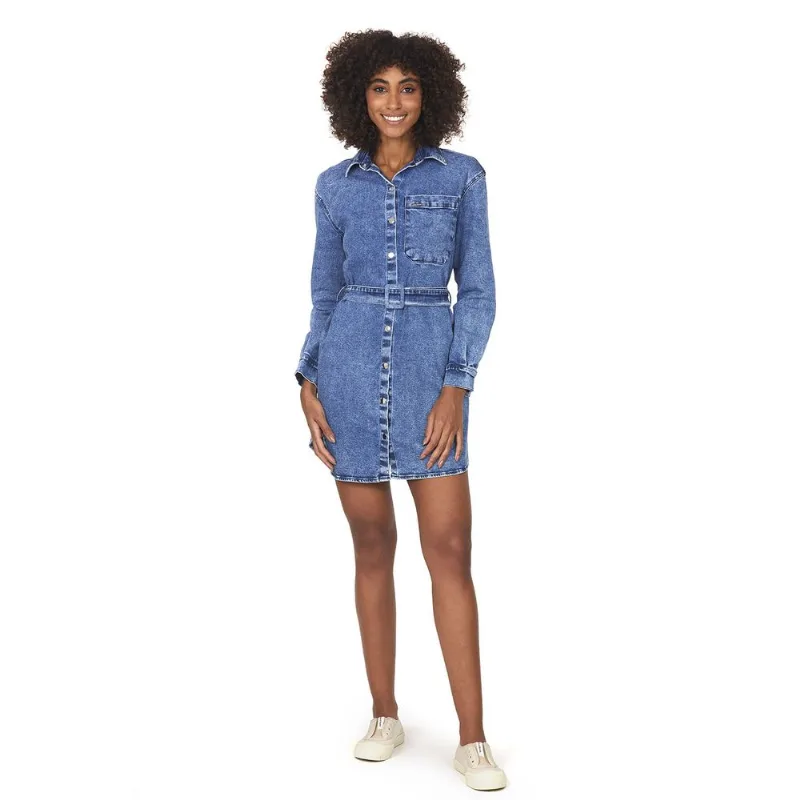Vestido Feminina Chemise Polo Wear Jeans Médio G