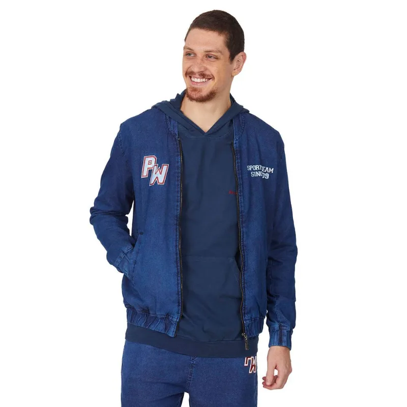 Jaqueta Unissex Bomber Polo Wear Jeans Escuro G