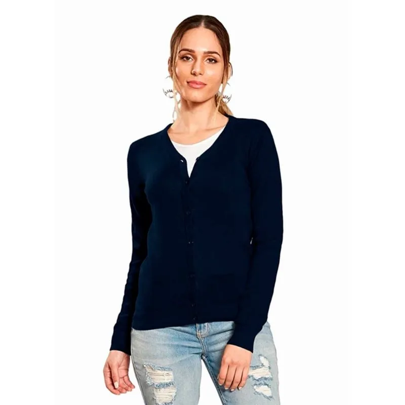 Cardigan Feminino Básico Com Bolso