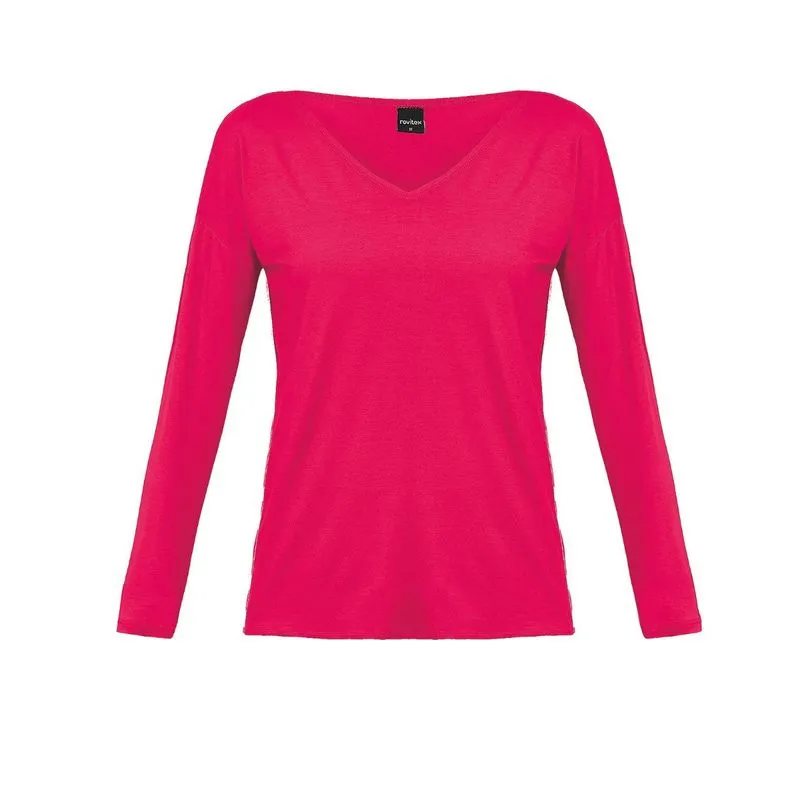 Blusa Feminina Básica Gola V Rovitex Rosa G