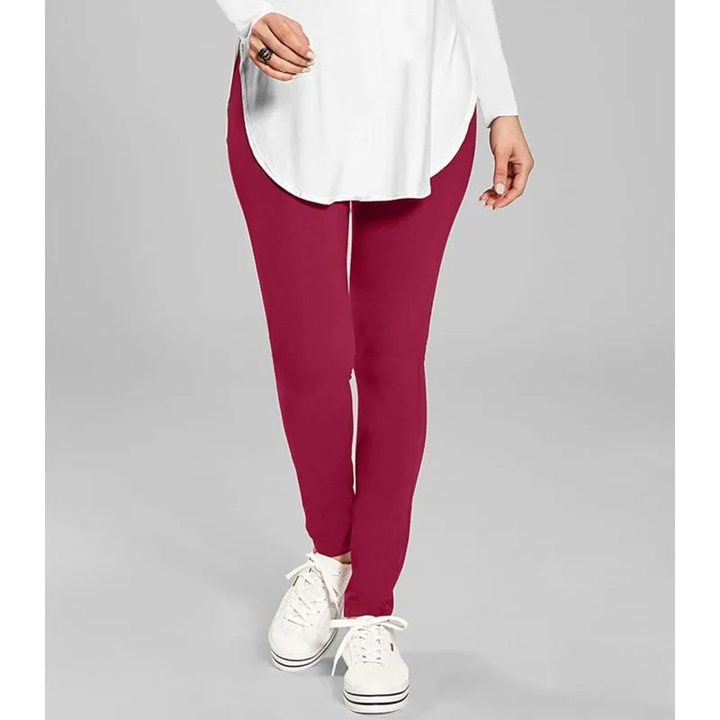 Legging Feminina Básica Cotton Pesado Rovitex Plus Vermelho Plus M