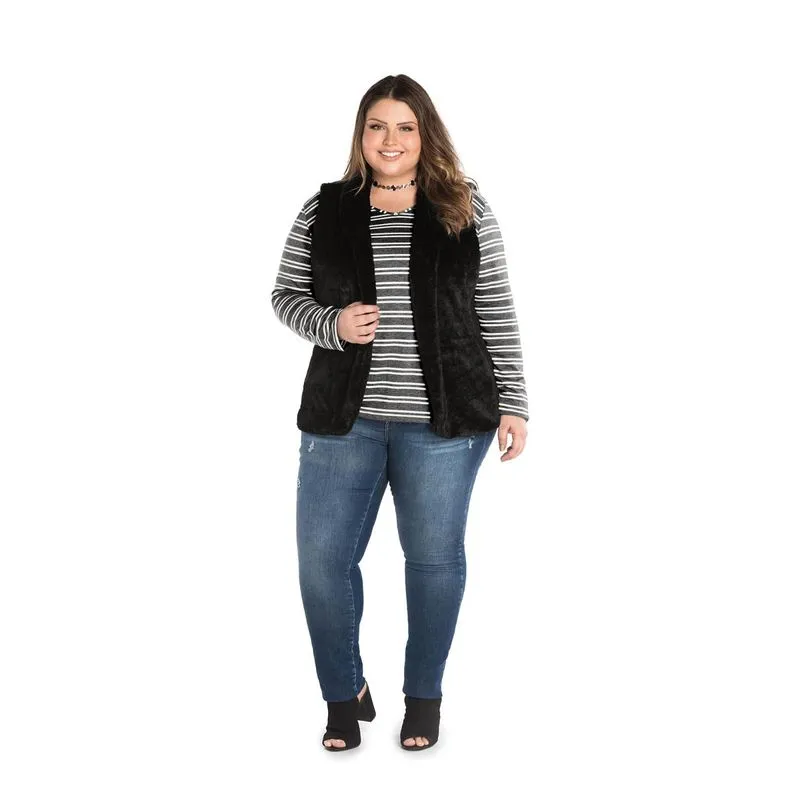 Colete Feminino Rovitex Plus Preto Plus M