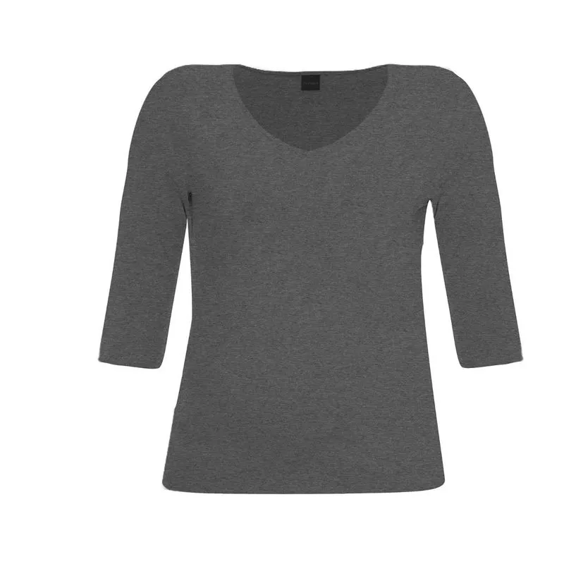 Blusa Feminina Básica Manga 3/4 Rovitex Plus Cinza Plus P
