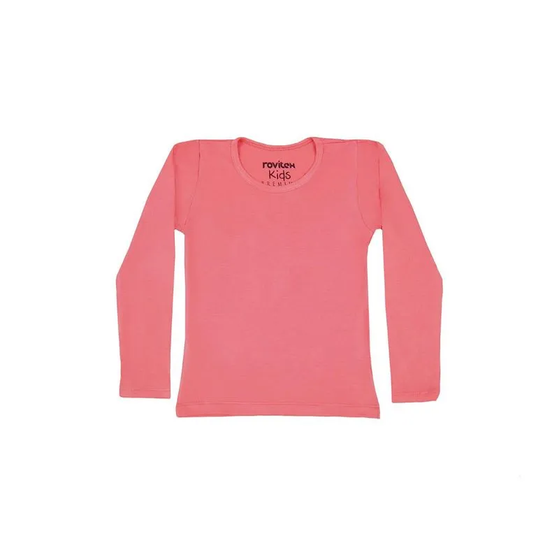 Blusa Infantil Básica Viscose Rovitex Rosa 8