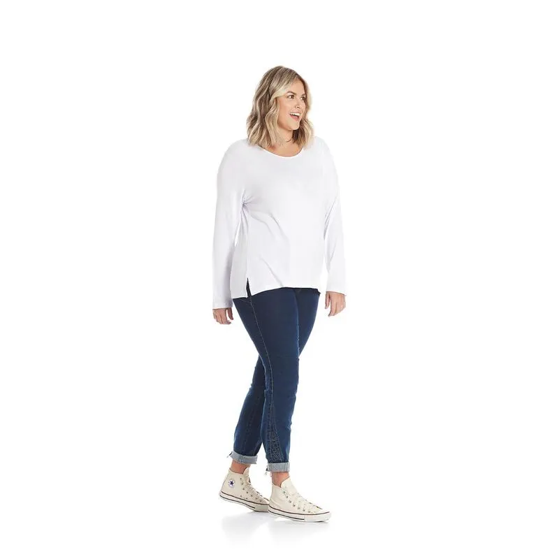 Blusa Feminina Básica Viscose Rovitex Plus Branco Plus GG