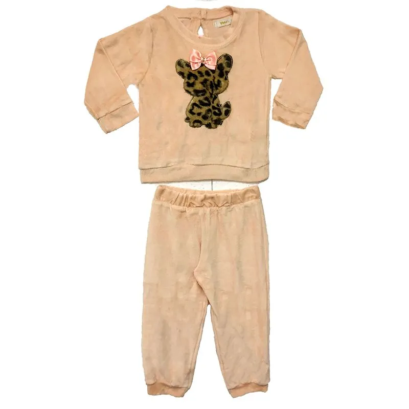 Conjunto Infantil Menina Moletom Com Estampa 1/3 - 1114731-CREME-3