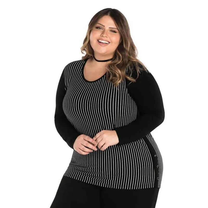 Blusa Feminina Rovitex Plus Preto Plus P