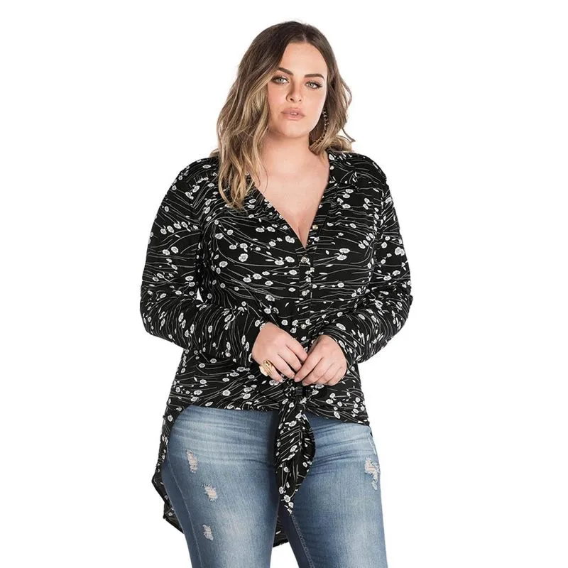 Blusa Alongada Feminina Secret Glam Preto Plus GG