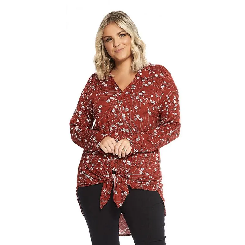 Blusa Alongada Feminina Secret Glam Vermelho Plus G
