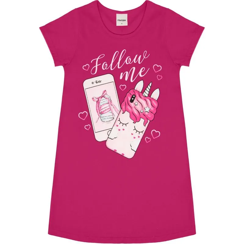 Vestido Infantil Rovitex Kids Rosa 1
