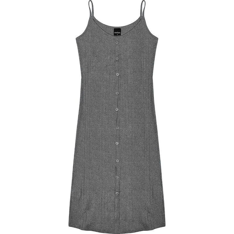 Vestido Midi Rovitex Teen Cinza 14