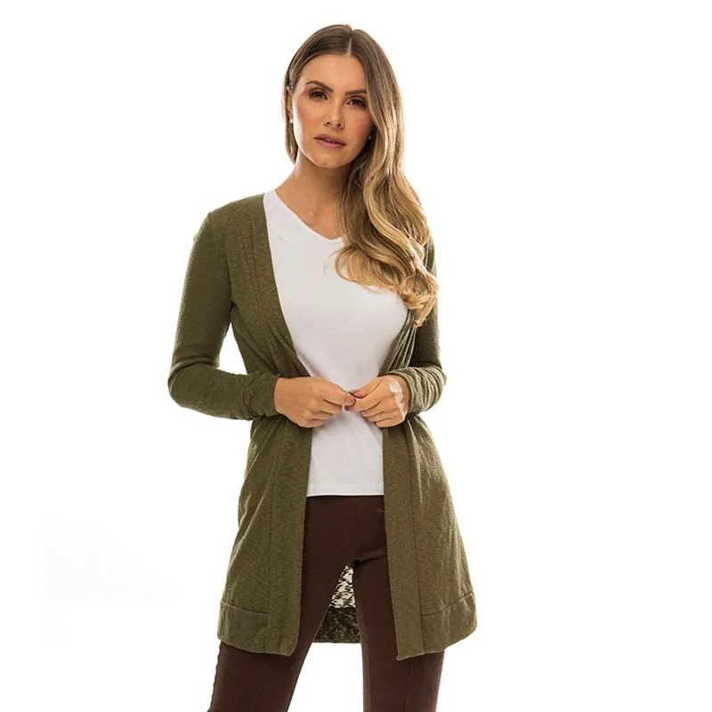 Cardigan Feminino Tricot Rovitex Verde Gg