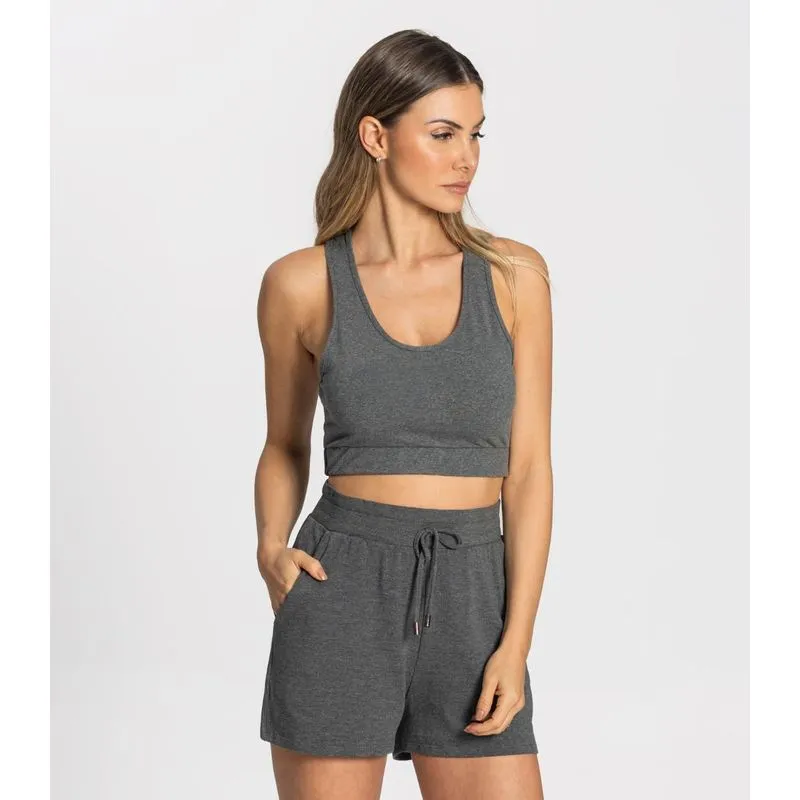 Top de Cotton Feminino Rovitex Básicos Cinza M