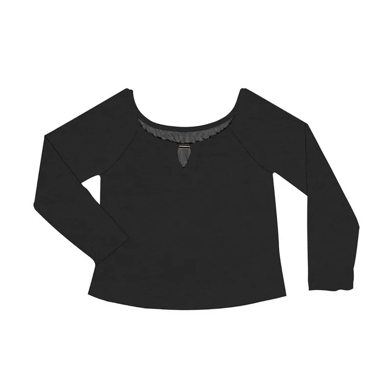 Blusa Feminina Ciganinha Estampada Rovitex Preto GG