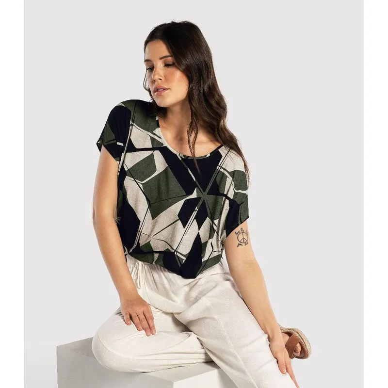 Blusa Feminina Estampada Endless Verde P
