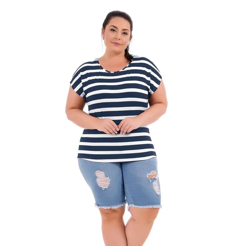 Blusa Plus Size Feminina Rovitex Premium Branco Plus GG