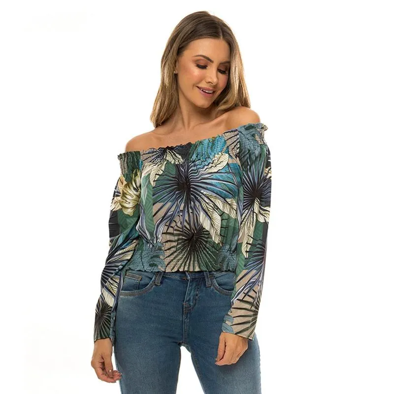 Blusa Feminina Ciganinha Estampada Endless Verde GG