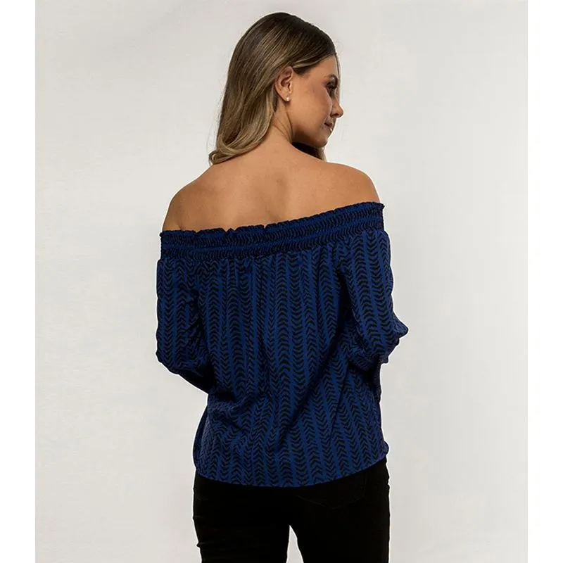 Blusa Feminina Ciganinha Rovitex Azul GG