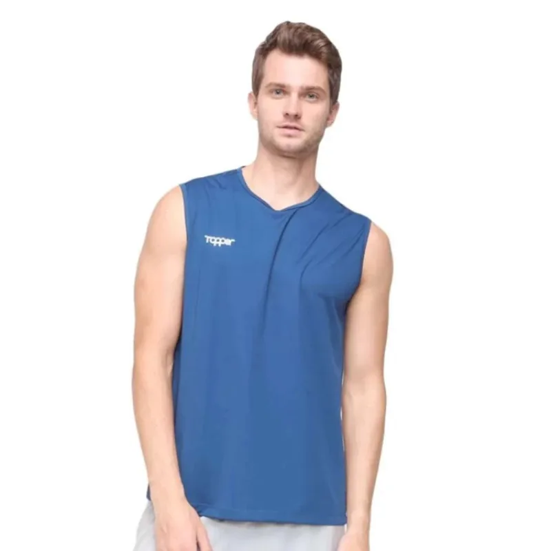 Regata Topper Treino Classic Masc P / AZUL