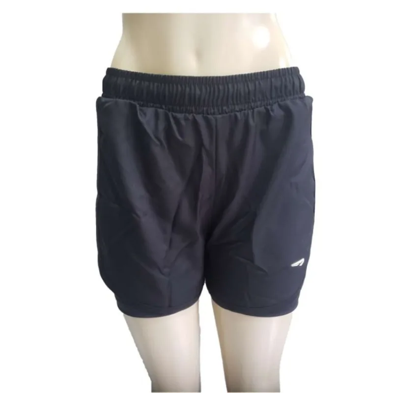Shorts Rainha 2 em 1 Tech II Feminino M / PTO/CINZA