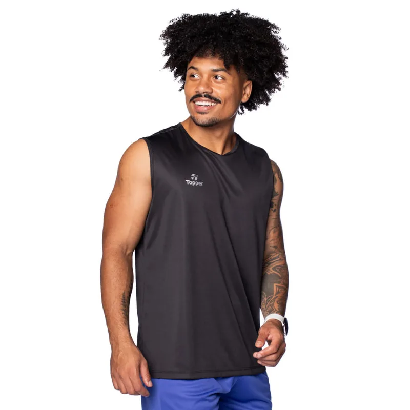 T-Shirt Masculina Topper Sem Manga Classic Preto - G - Topper