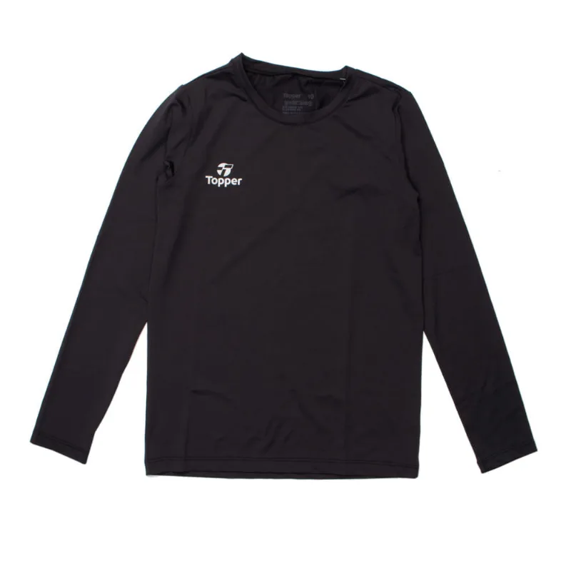 Camiseta Juvenil Topper Térmica Manga Longa Preto - 12 - Topper