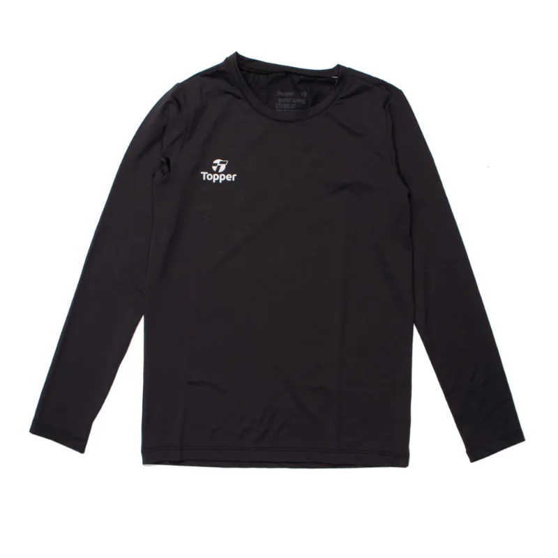 Camiseta Juvenil Topper Térmica Manga Longa Preto - 14 - Topper