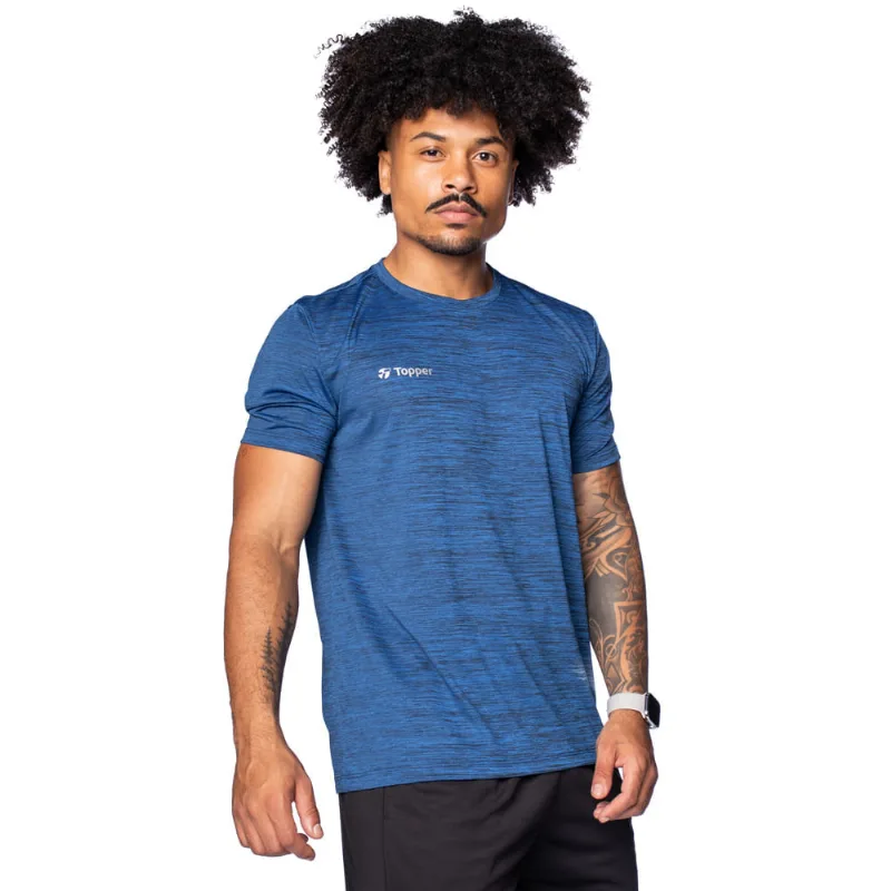 Camiseta Masculina Topper Treino Classic Azul - G