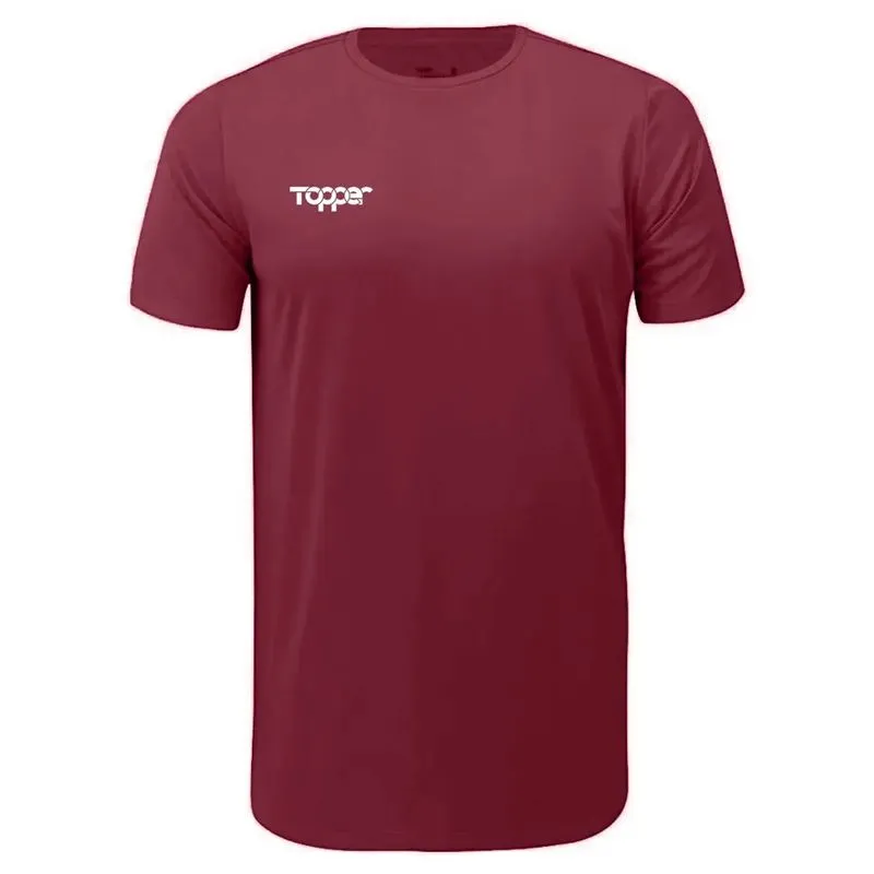 Camiseta Masculina Topper Fut Classic Plus Bordô BORDO - P