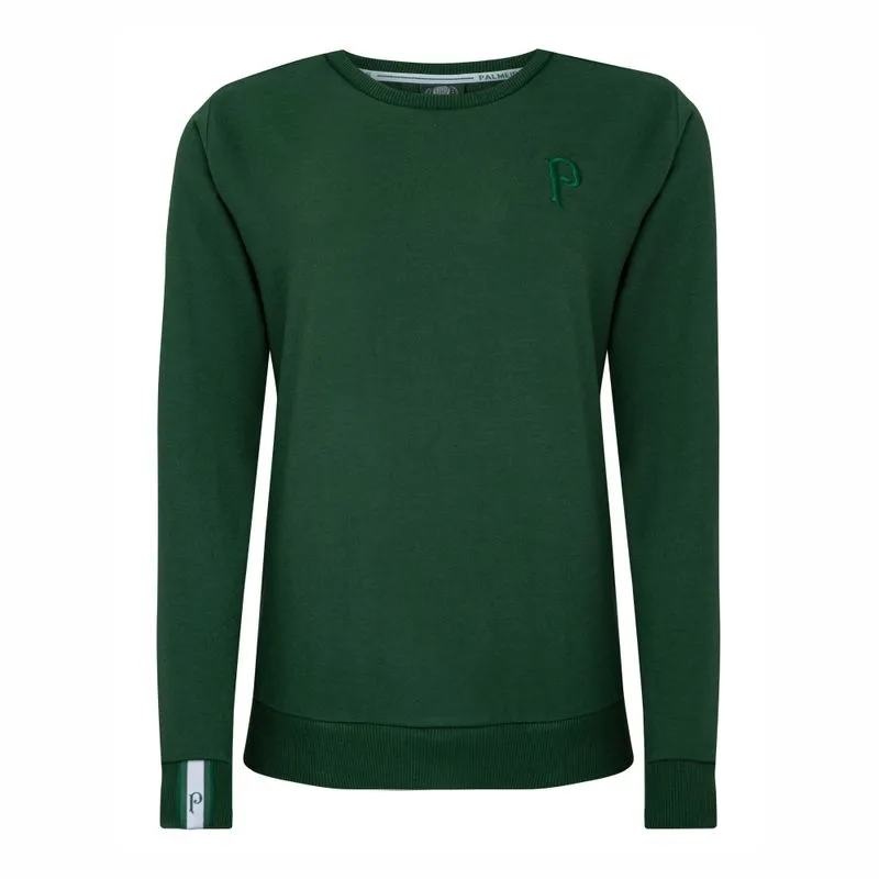 Blusa Moletom Feminina Palmeiras Home - Verde Relvado - P