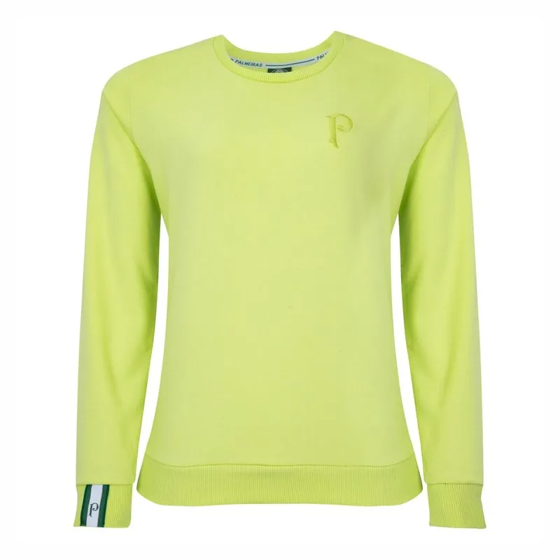 Blusa Moletom Feminina Palmeiras Home - Matcha - P
