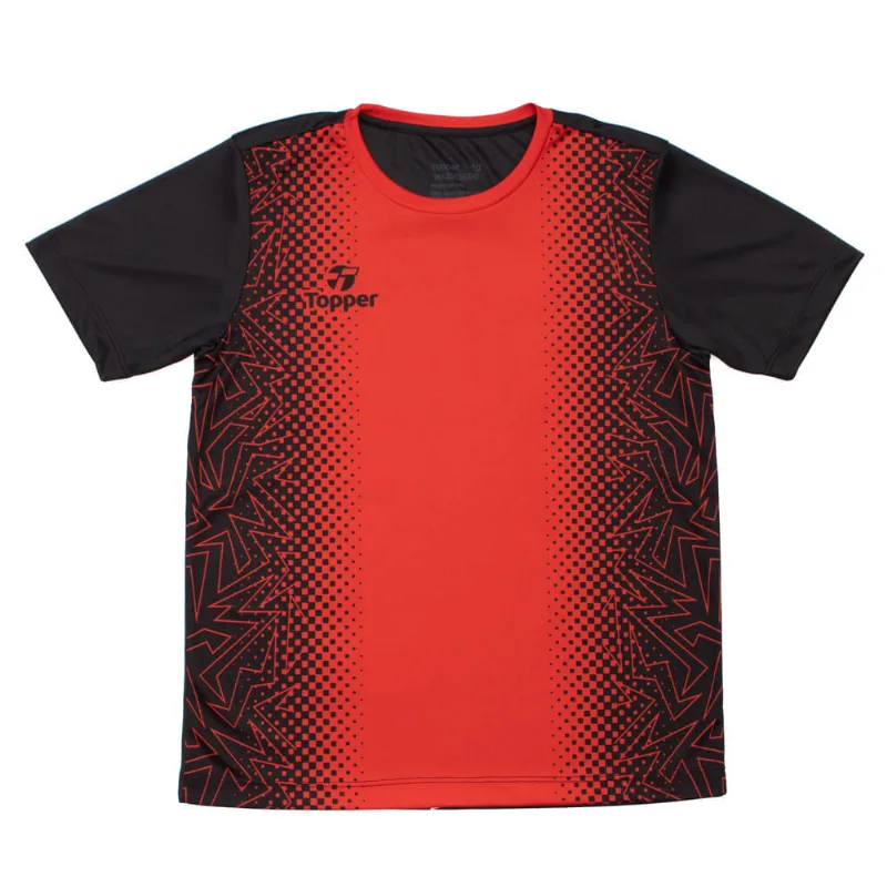 Camisa de Futebol Juvenil Topper Gradiente Vermelho/preto - 12