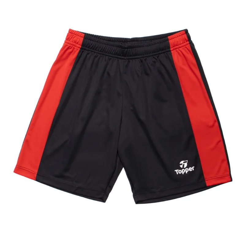 Calção de Futebol Juvenil Topper Gradiente Preto/Vermelho - 10