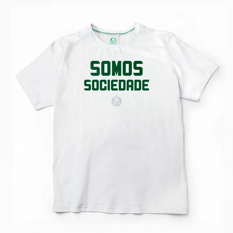 Camiseta Palmeiras Feminina Sociedade - Branco - GG