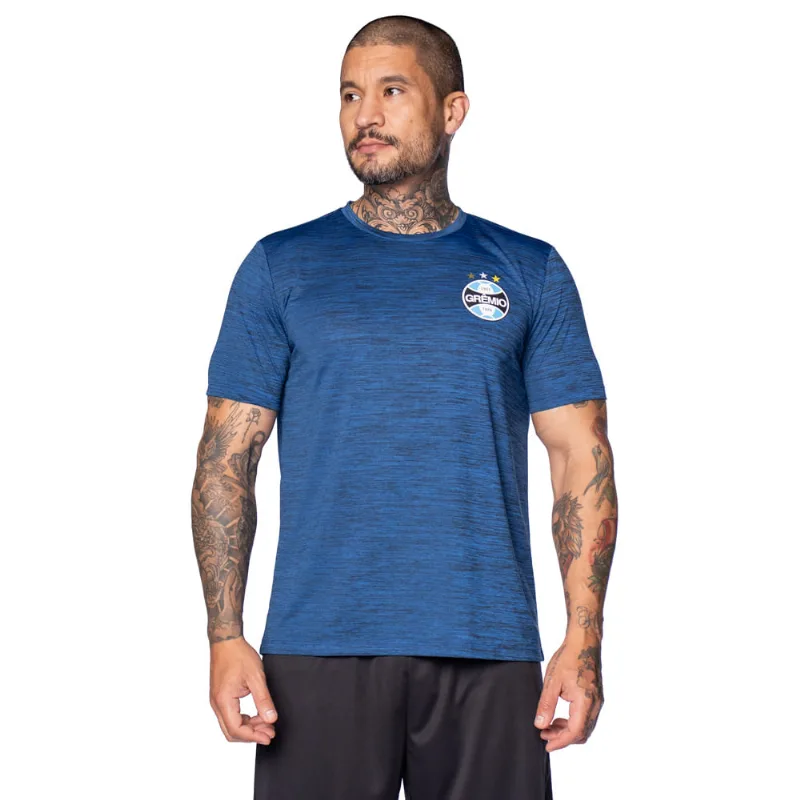 Camisa Masculina Betel Grêmio Melange Azul - G