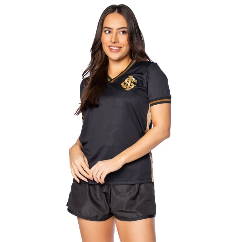 Camiseta Feminina Betel Internacional Gold Preto/dourado - G