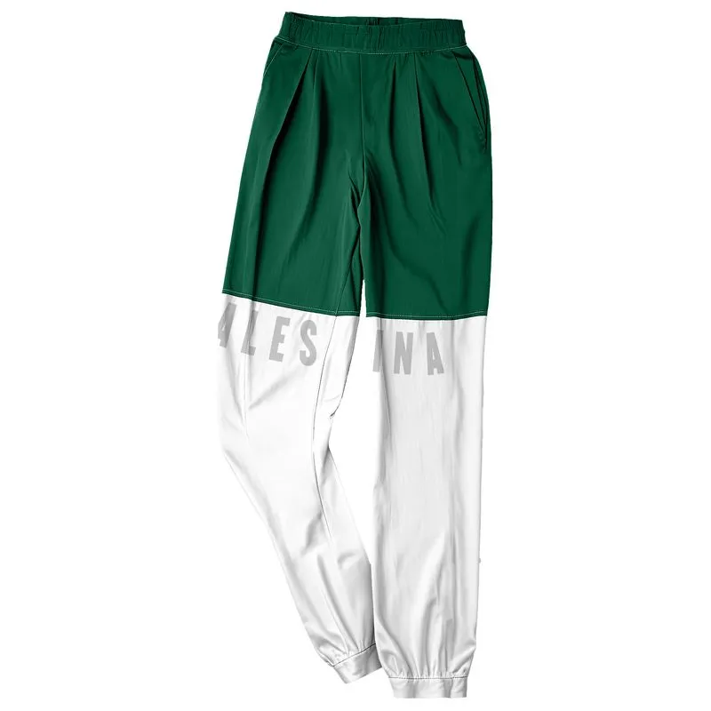 Calça Plano Feminino Palestrina - Branco/Verde - M