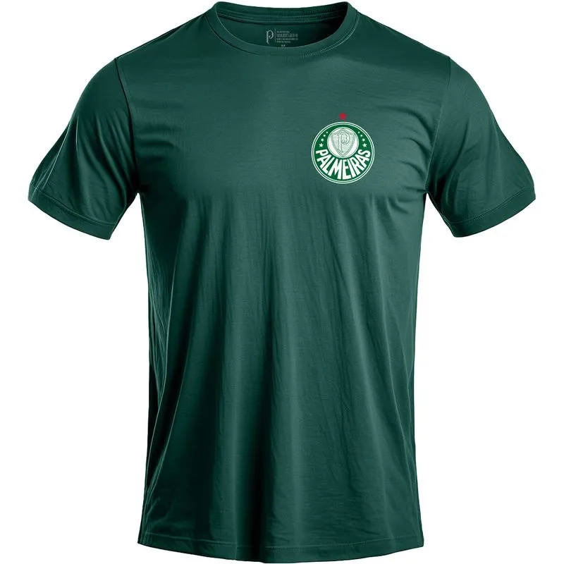 Camiseta Palmeiras Trama Masculina - Verde Escuro - P