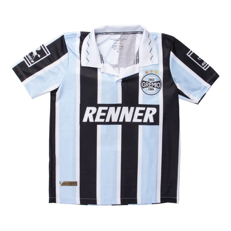 Camiseta Juvenil Betel Grêmio Retrô Libertadores 1995 Azul - 10