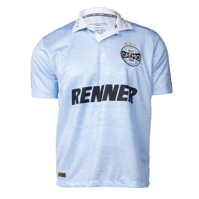 Camisa Masculina Betel Grêmio Retrô 1995 Manga Curta Azul - P