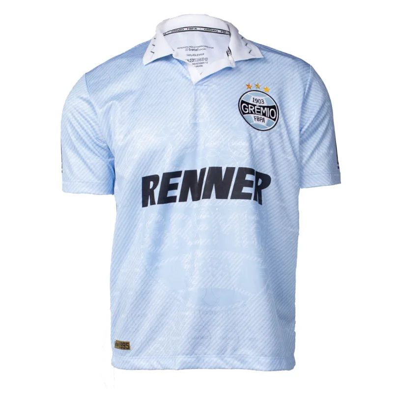 Camisa Masculina Betel Grêmio Retrô 1995 Manga Curta Azul - GG