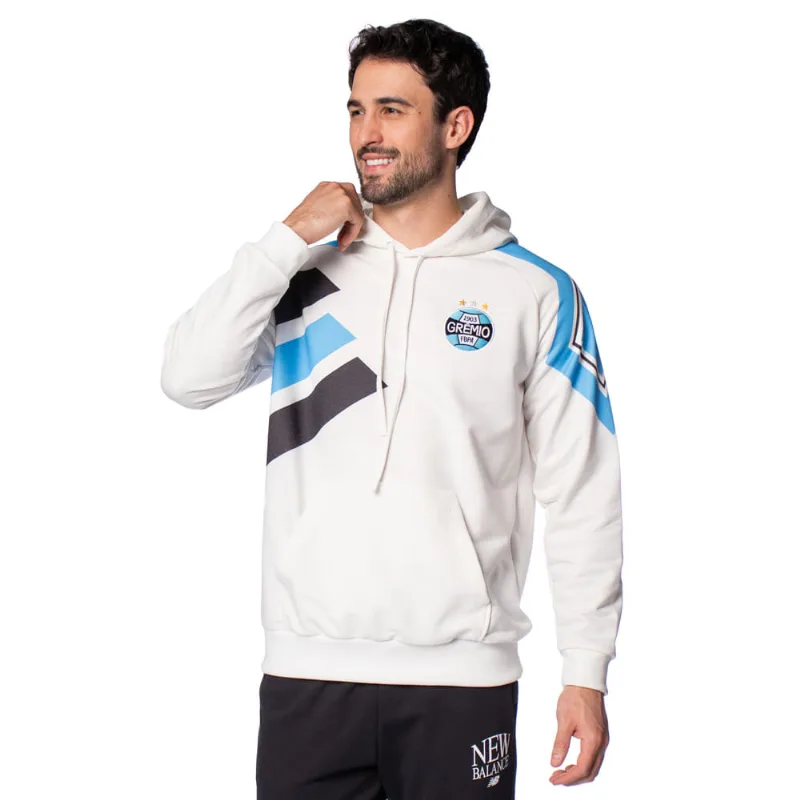Moletom Masculino Betel Grêmio Escudo Retrô 1993 Branco/Azul - GG