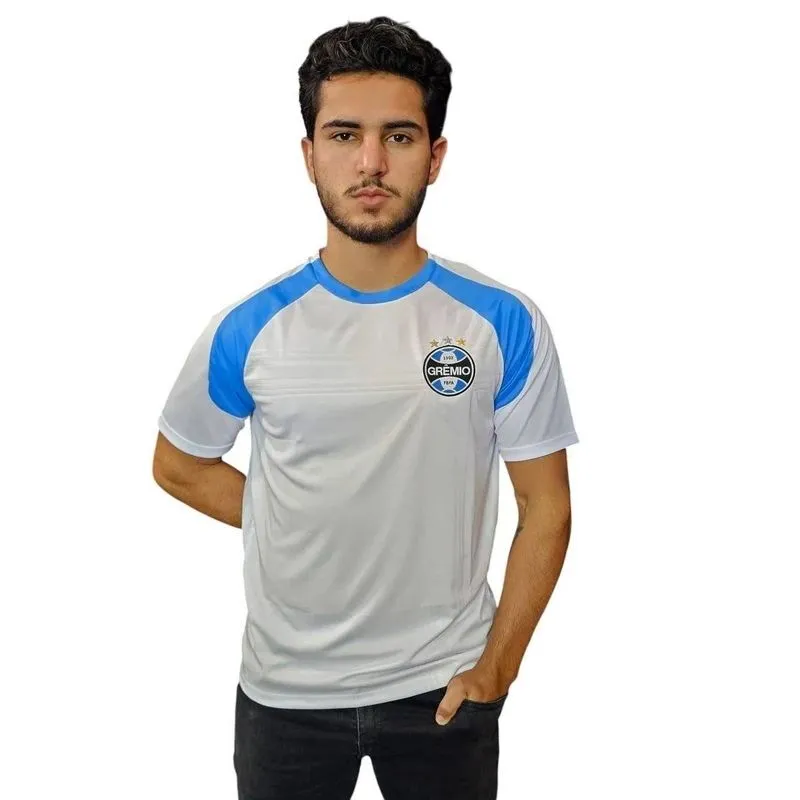 Camiseta Betel M/C Grêmio Force II Masculina 1025122-02 P / BRANCO-AZUL