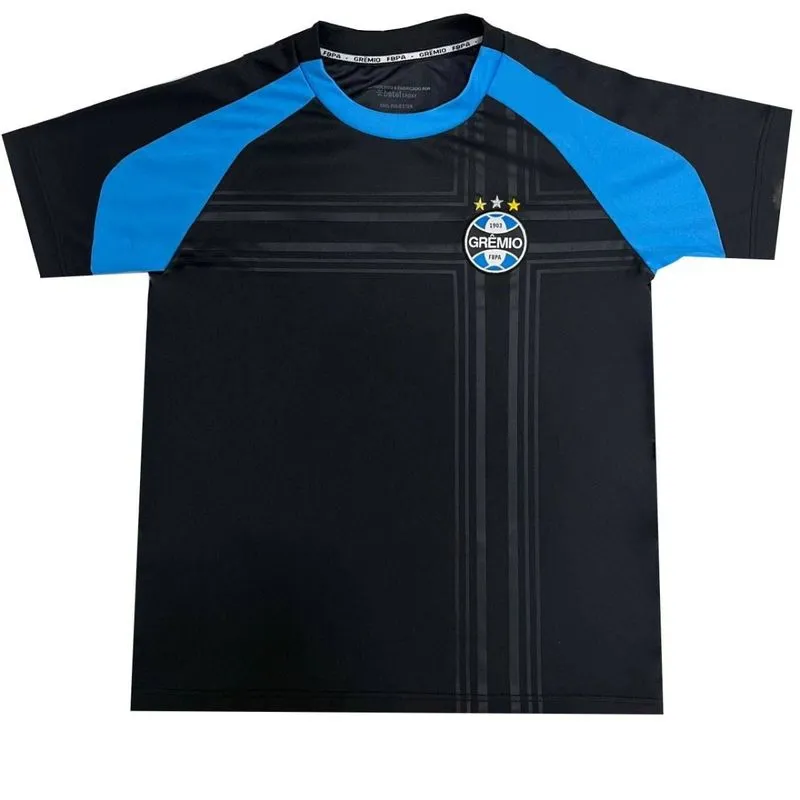 Camiseta Juvenil Betel M/C Grêmio Force II 1025124-01 10 / PRETO-AZUL