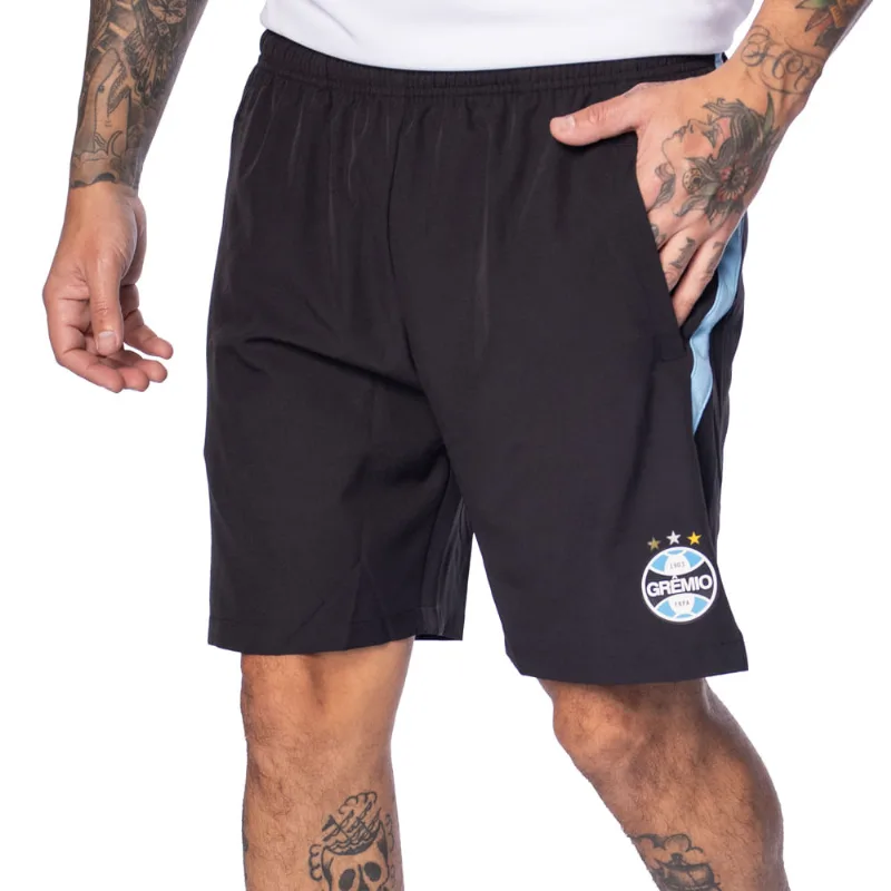 Bermuda Masculina Betel Grêmio Force Preto/Azul - GG