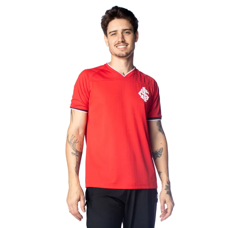 Camiseta Masculina Betel Inter Power II Gola V Vermelho - P