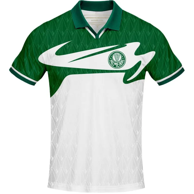 Camiseta Masculina Palmeiras Retrô 1996 - Branco - 3G
