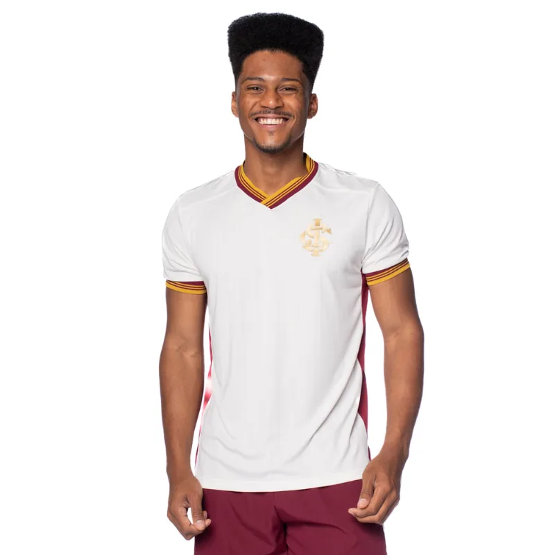 Camiseta Masculina Betel Inter Malha Leve Off White/Bordo - P