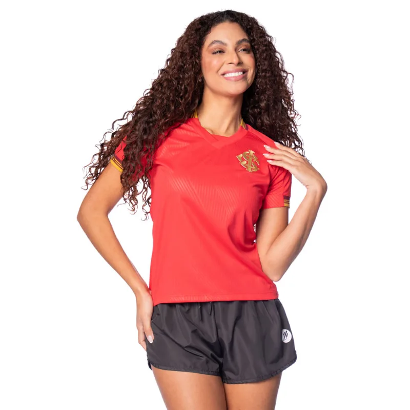 Camiseta Feminina Betel Inter Gold II Vermelho/Dourado - G